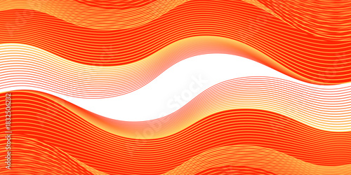 Abstract modern dynamic stylish red and yellow decorative pattern wave banner background vector