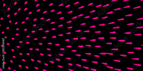 Pink Dots Spiral Pattern on Black Background—Dynamic Abstract Texture for Design.vector illustration eps10