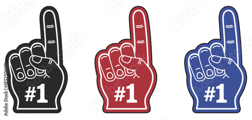 Foam Finger Victory Hand Sign for Sports Events and Cheering
