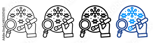 Microbiology Icon Different Style Outline Collection Set