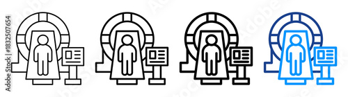 Ct Scan Icon Different Style Outline Collection Set