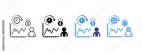 Lifetime  icon set multiple style collection