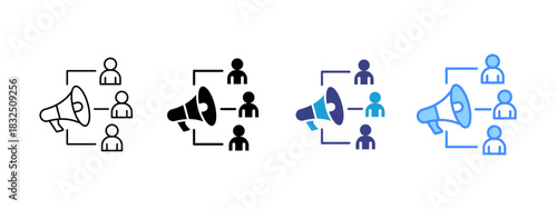 Viral Marketing icon set multiple style collection