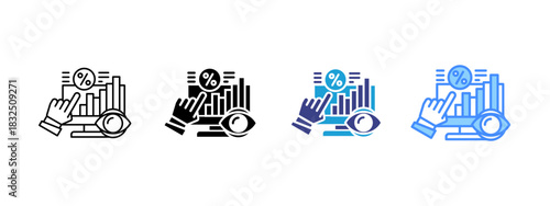 Ctr  icon set multiple style collection