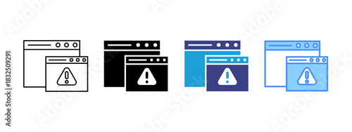 Adware   icon set multiple style collection