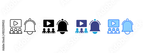 Suscribe icon set multiple style collection