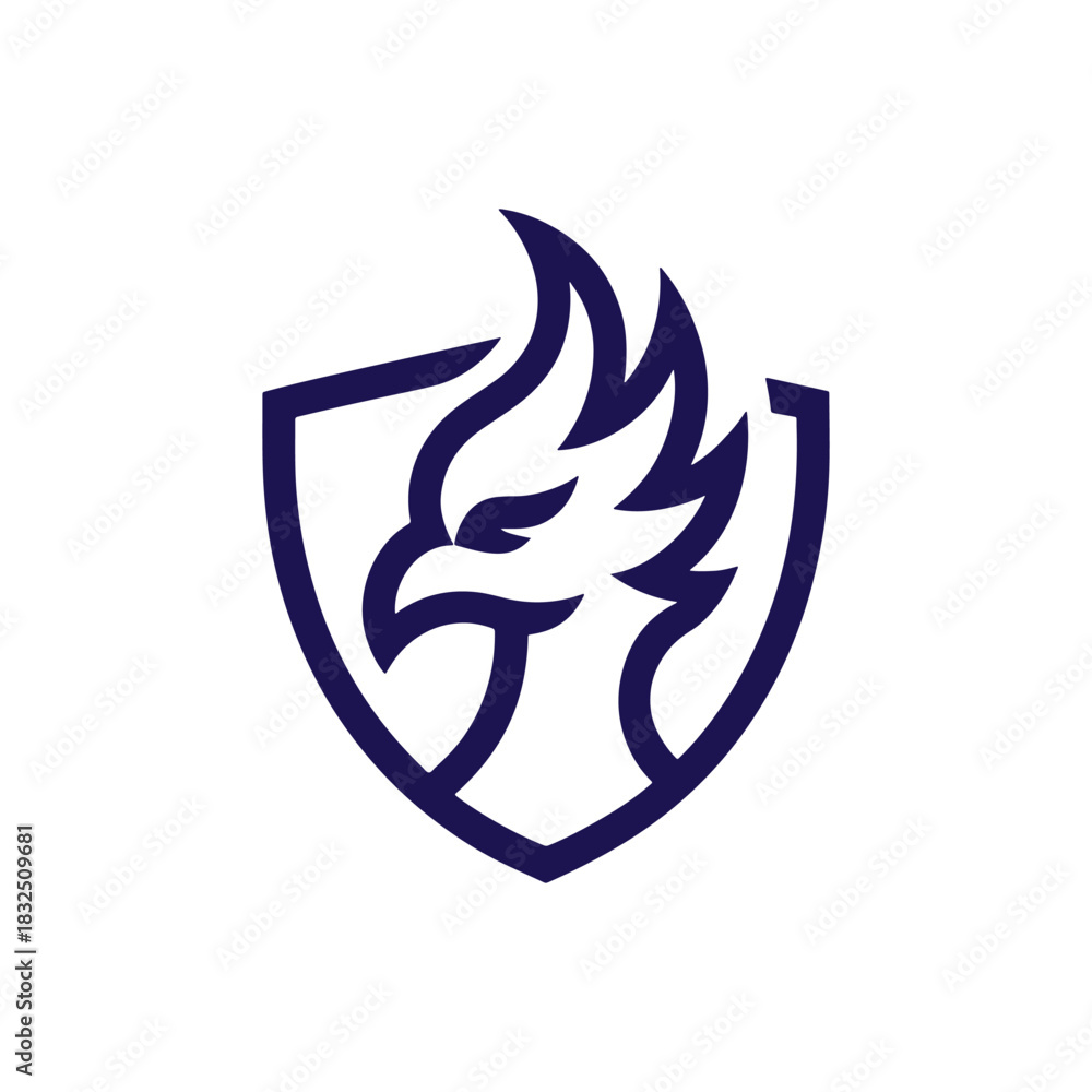 Obraz premium Abstract eagle head geometric vector design