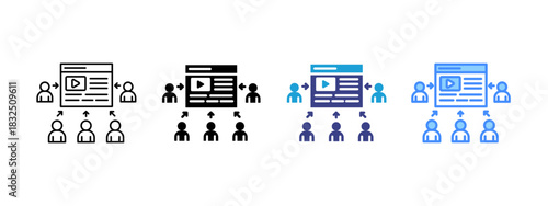 Visitors  icon set multiple style collection