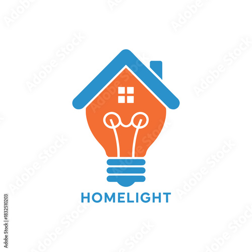 Electric bulb idea innovation concept emblem