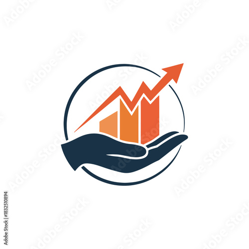 Modern financial growth arrow business logo