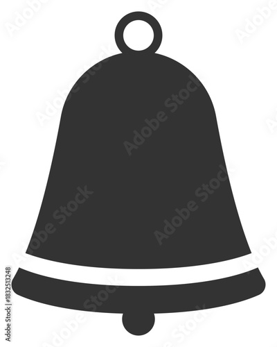 Bell icon isolated on white background.