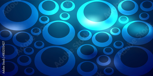 Abstract Blue Circular Background for Modern Tech, Design, and Digital Creative Projects
