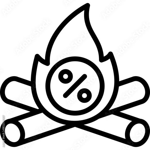hot sale icon illustration design with outline