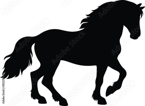 Horse Silhouette Icon | Running Animal Graphic Symbol