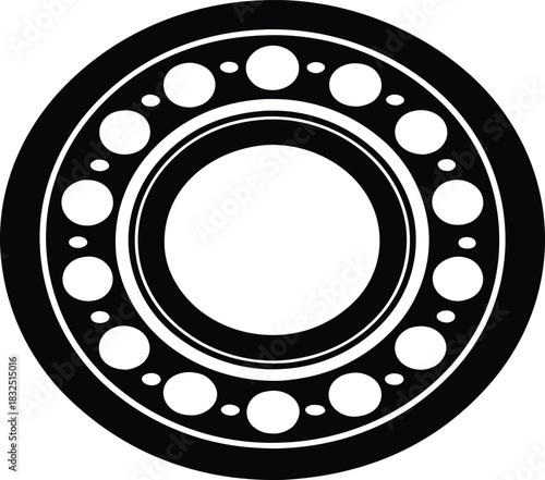 Ball Bearing Icon | Mechanical Engineering Industrial Part Symbol
