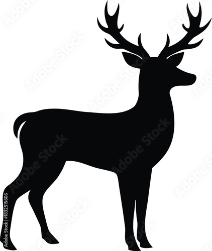 Deer Silhouette | Wild Stag Animal Icon