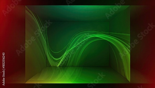 Abstract Green Energy Waves Flowing in a Dark Dimensional Geometric Space.