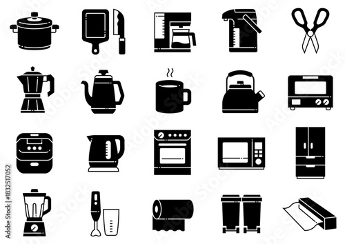 キッチン用品アイコン02　Kitchenware Icons
