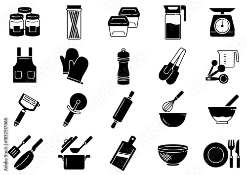 キッチン用品アイコン05　Kitchenware Icons