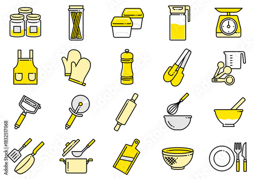 キッチン用品アイコン06　Kitchenware Icons