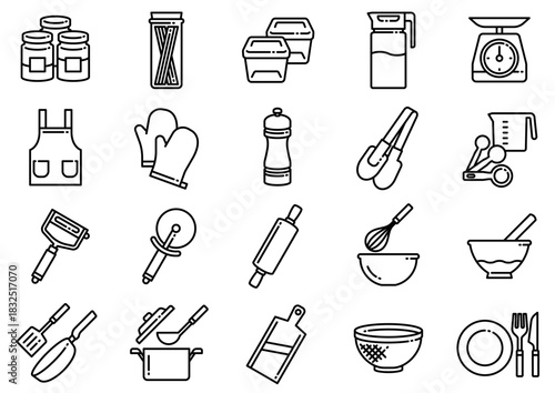 キッチン用品アイコン04　Kitchenware Icons