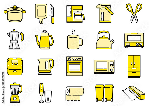 キッチン用品アイコン03　Kitchenware Icons