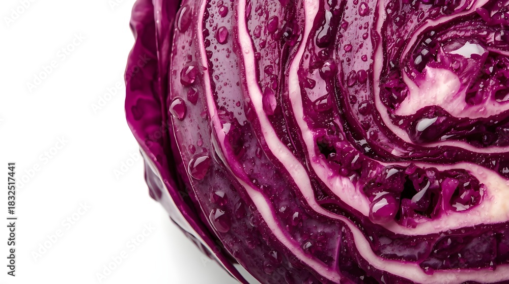Obraz premium Red cabbage isolated, Red cabbage isolated on white