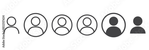 User Profile Icon Set Vector for Account and Avatar