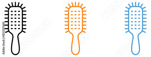 Hair comb icon vector. hairbrush, salon beauty symbol. vector illustration.