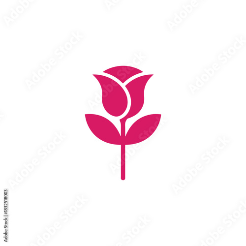 Classic rose bloom decorative vector logo