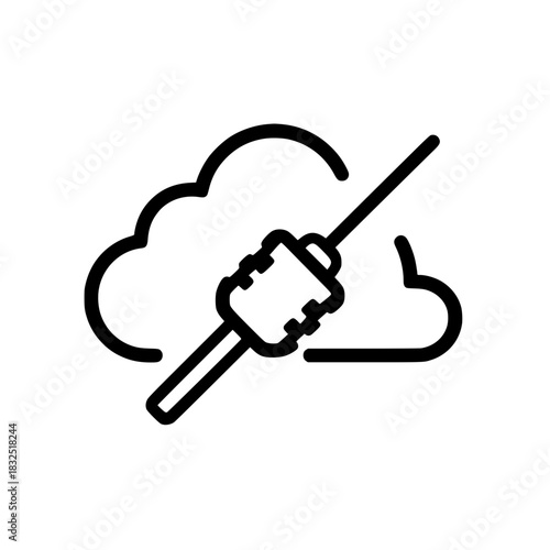Cloud based medical syringe icon symbolizing digital vaccination and healthcare support