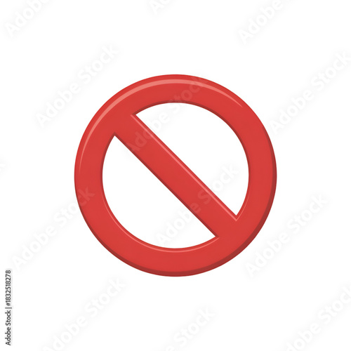 Free Download Red prohibition sign indicating no entry or forbidden action in an abstract setting isolated on transparent background - GFXLoad