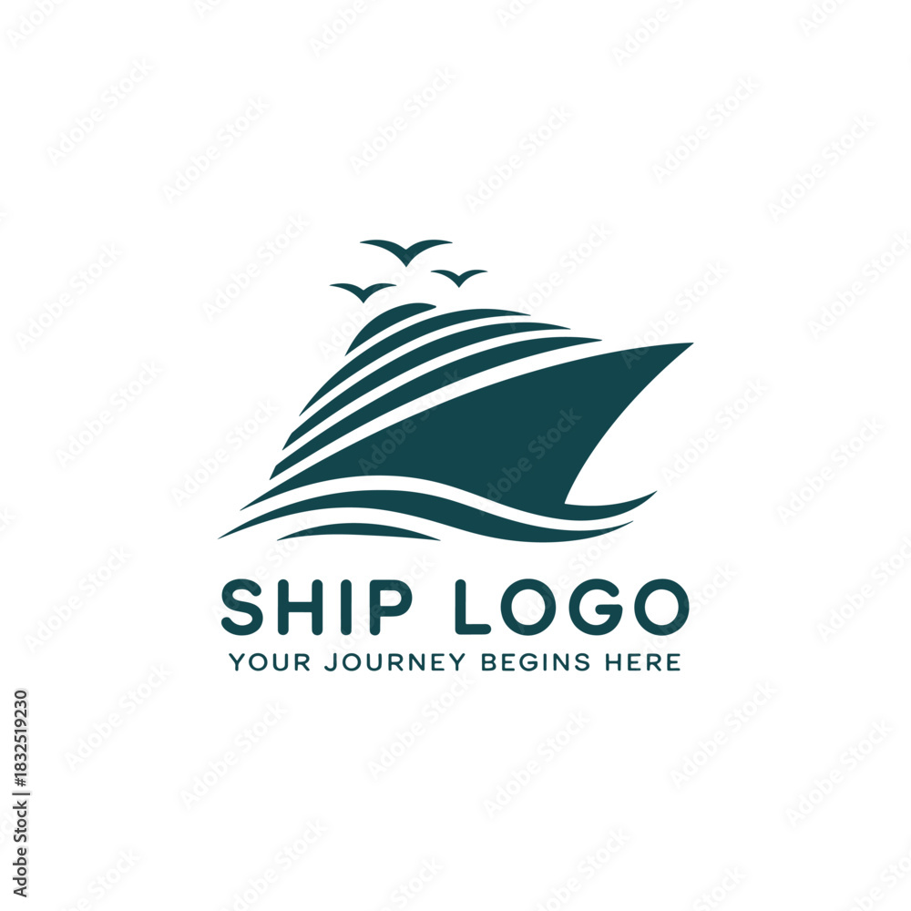 Fototapeta premium Abstract ship navigation maritime vector design