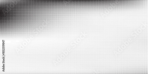 Set of halftone dots gradient pattern texture isolated on white background. Straight dotted spots using halftone circle dot raster texture. Vector blot half tone collection.