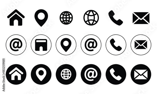 Web Communication Icons Vector for Apps and Websites