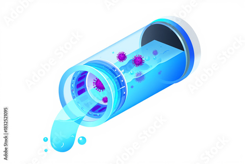 Abstract representation of a scientific process or technology