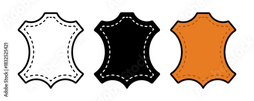 Vector Leather Flat Design Illustration