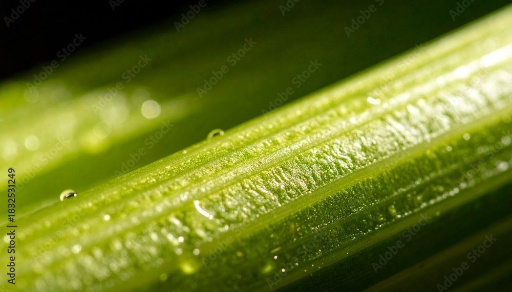 Obraz premium Extreme Macro Photography of the Intricate Vertical Fibrous Structure of a Plant Stem with Strong Side Light