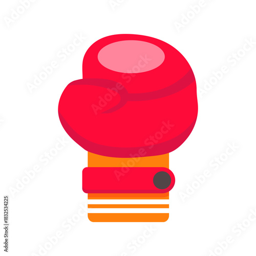 Red Boxing Glove Vector Illustration