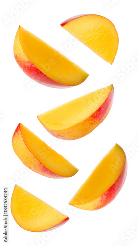 Falling Mango isolated on transparent background