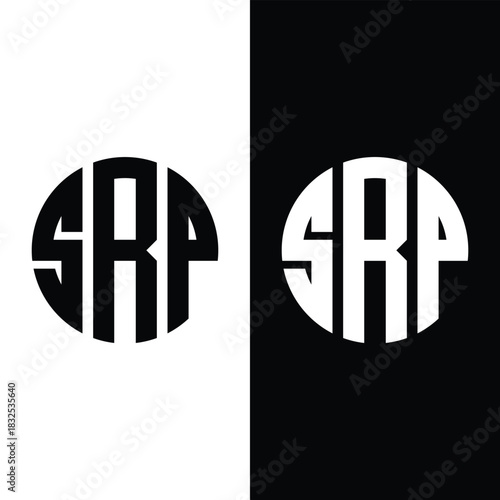 Letter SRP Circle Monogram Logo Design Vector Stock Vector.