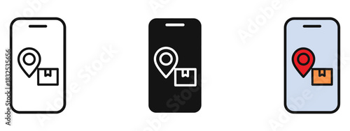 Tracking App icon vector. tracking order, package symbol. vector illustration.
