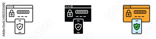 2FA icon vector. safe browsing and data protection symbol. vector illustration.