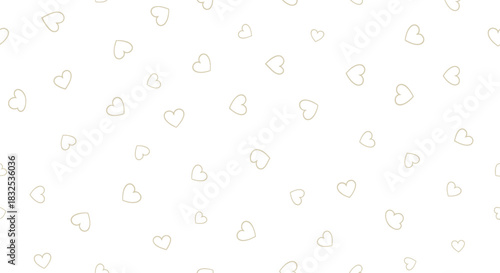 Delicate Minimalist Heart Pattern Design with Subtle Line Art for Romantic Style