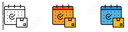 Delivery Scheduling icon vector. timely arrival and efficient supply chain management symbol. vector illustration.