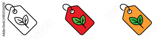 Eco Product icon vector. sustainable shopping labels and green business branding symbol. vector illustration.