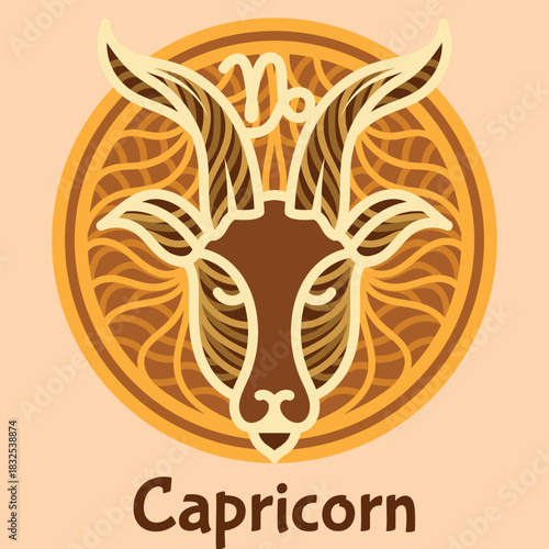 Capricorn Zodiac Mandala Layered Laser Cut Design – Intricate Multilayer Papercut and Wooden Decor