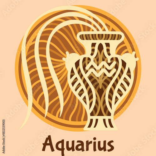 Aguarius Zodiac Mandala Layered Laser Cut Design – Intricate Multilayer Papercut and Wooden Decor
