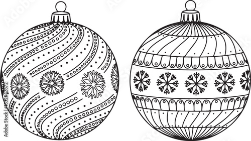 set of christmas balls