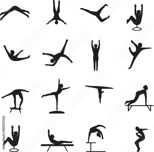 Collection of yoga poses